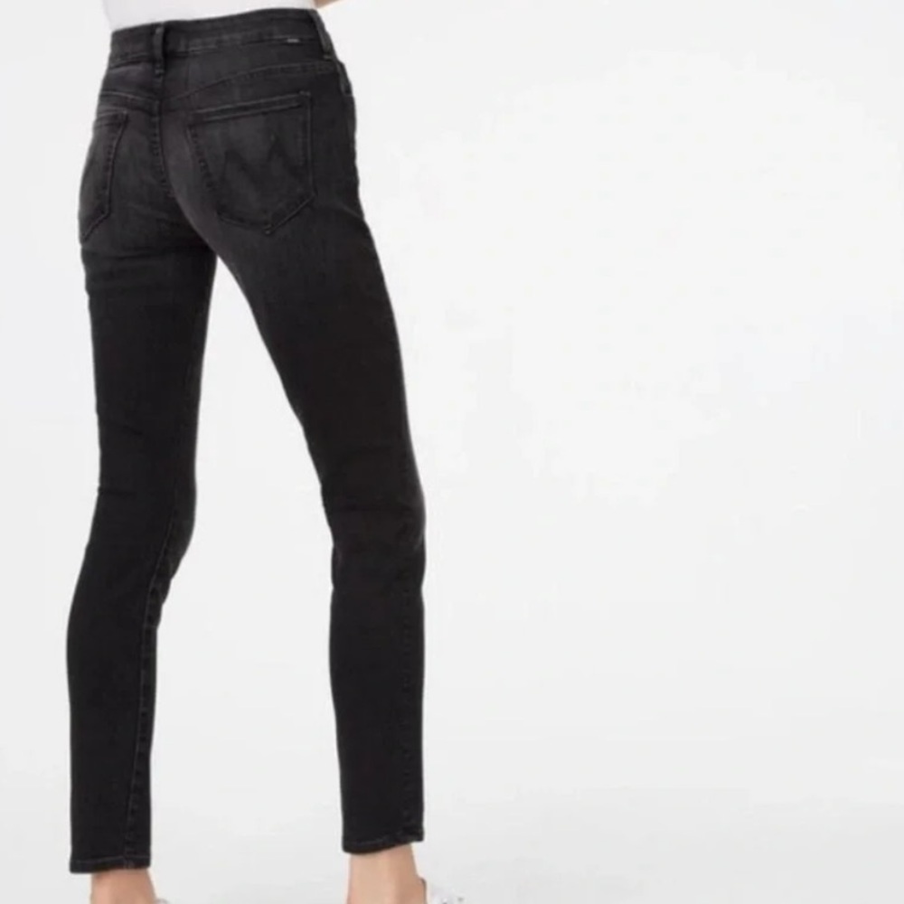 MOTHER Distressed Black Denim The Looker Jeans size 28